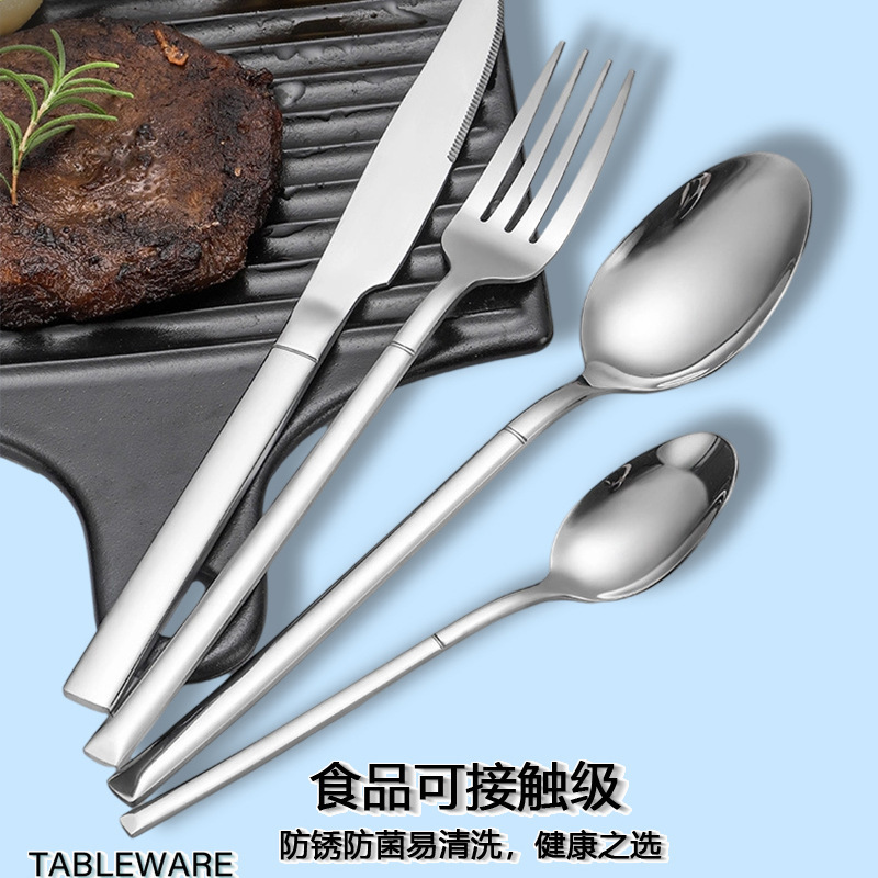 Factory Stainless Steel Spoon Cutlery Set Western Tableware Knife, Fork, Spoon Kitchen Restaurant Hotel Spoon Stainless Steel
