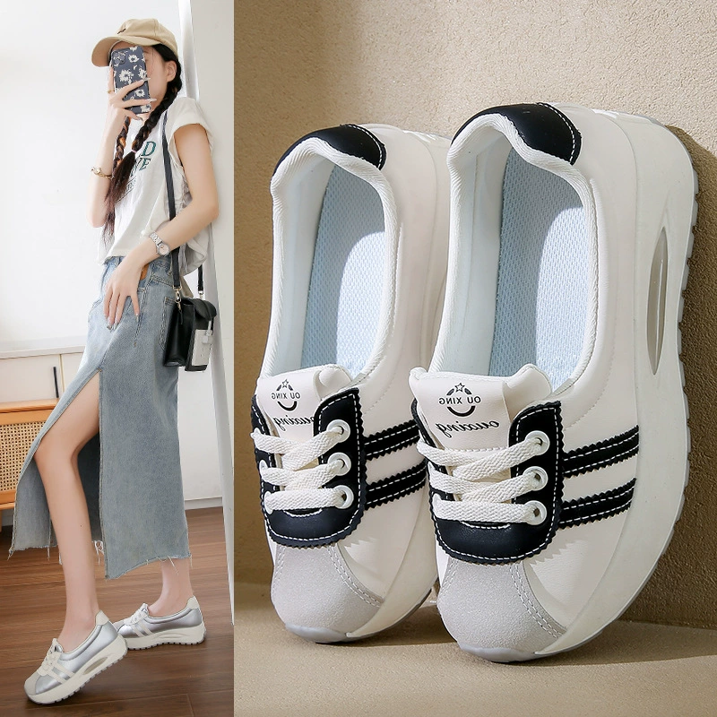 Новые женские белые кроссовки 2025 года для осени, повседневные спортивные универсальные кроссовки в корейском стиле для студенток, уличный стиль Q3606