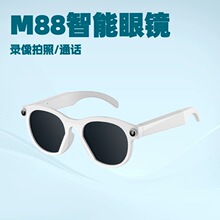 跨境 M88智能眼镜蓝牙通话录音录像AI语音翻译户外运动太阳镜