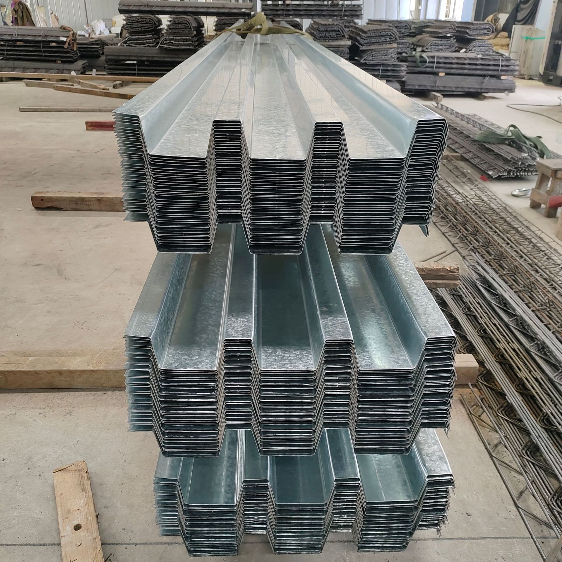 压型钢板彩钢板彩涂板镀锌压型钢板开闭口楼承板75-200-600型