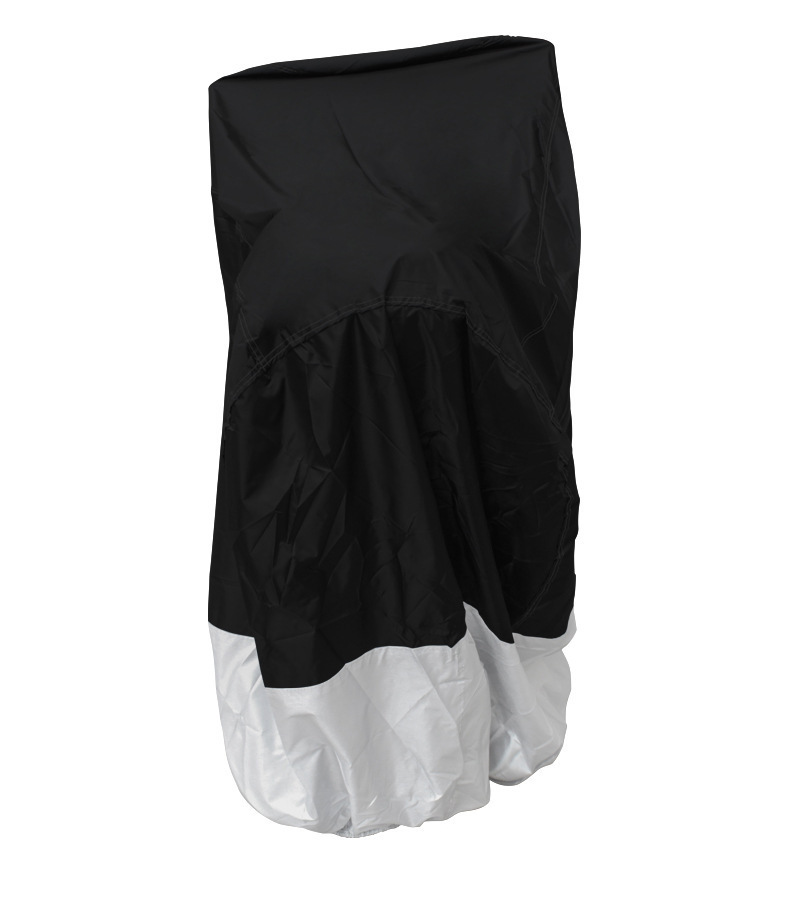Motorcycle Cover 190T Thickened Battery Car Cross-border Rainproof, Dust-proof and Sun-proof Silver Coated Clothes Black and Silver Motorcycle Clothes
