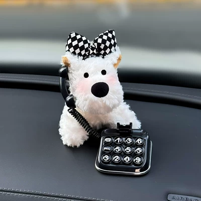 Sign Creative Phone Number Plate for – Nömrəli dayanma kartı - black-grid-pattern-west-highland-black-phone-number-plate