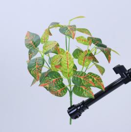 5 horquilla colgante de pegamento colgante de pared de plantas de simulación 7 horquilla pequeño haz de papas verdes hojas de papas decoración de pared interior colgante verde falsa