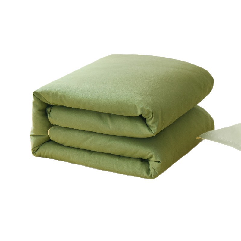 Juego de tres piezas de algodón de color puro, juego de cuatro piezas, dormitorio de estudiantes, cama individual, sábana de algodón, funda de edredón, universal para todas las estaciones