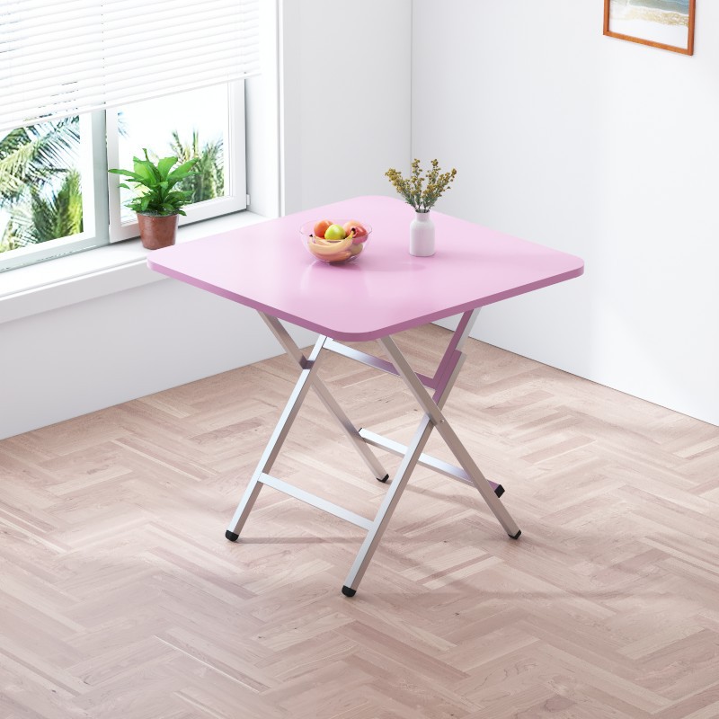 Mesa plegable, mesa de comedor casera, mesa de comedor portátil simple, mesa cuadrada de alquiler, mesa cuadrada simple de comedor