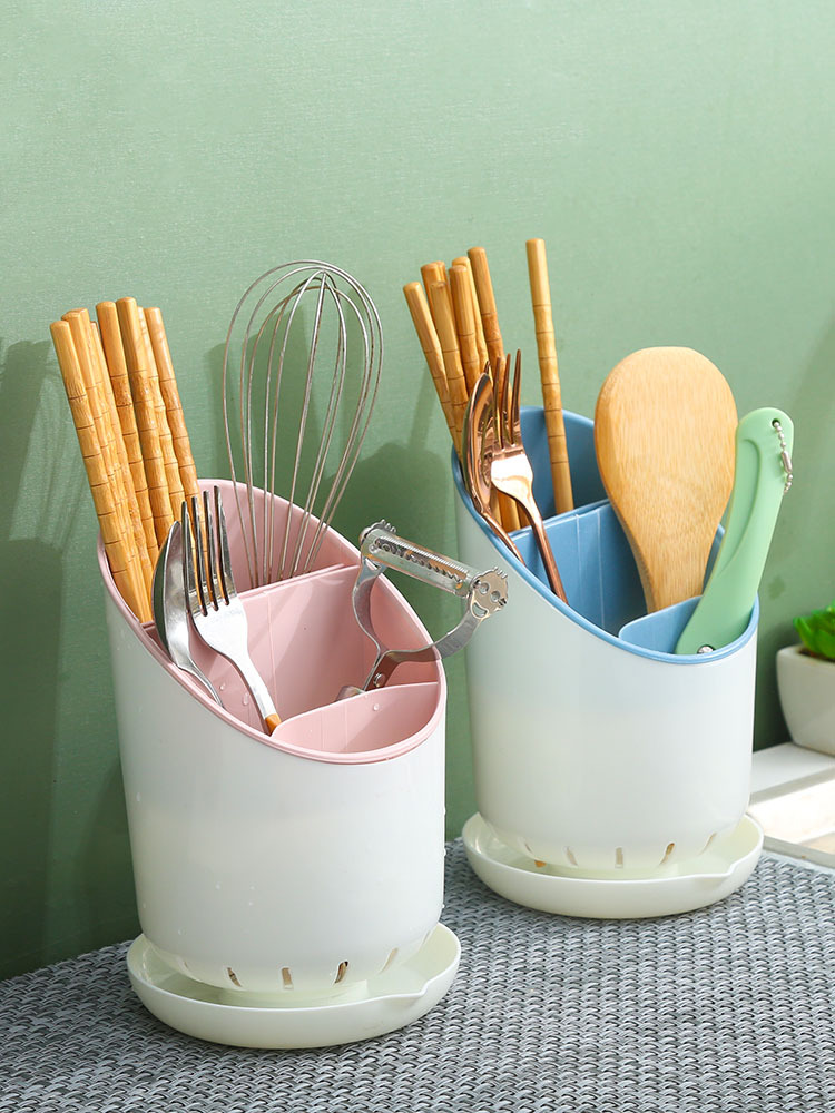 Household chopstick holder spoon storage rack plastic chopstick tube kitchen tableware creative chopstick rest drain chopstick cage
