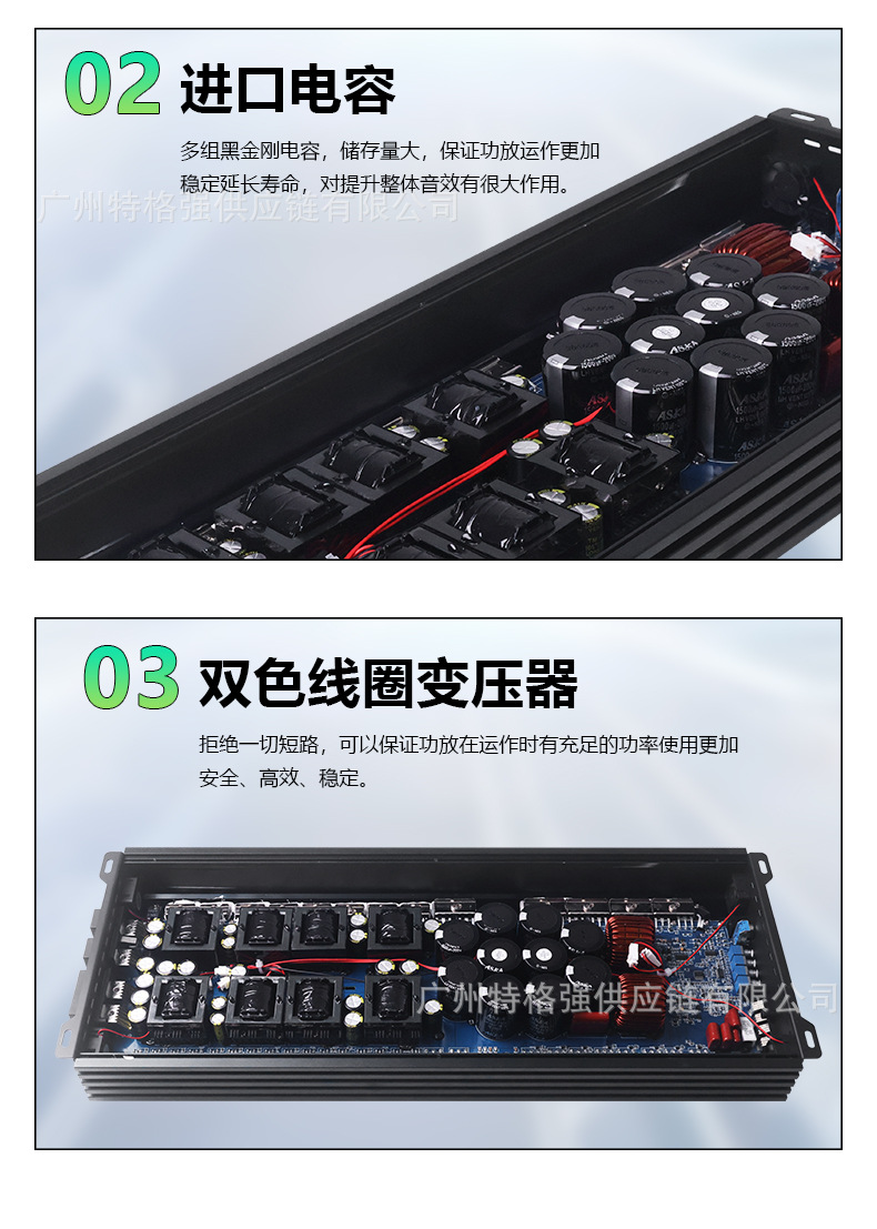 Wholesale 18000W high-power car amplifier, Class D single-channel amplifier for subwoofer, car audio modification