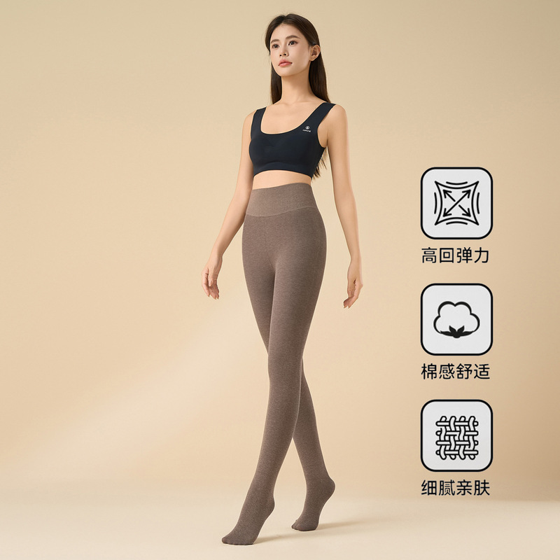加绒打底裤女秋冬季女裤黑色连裤袜内外穿压力瘦腿保暖连脚棉裤子|undefined