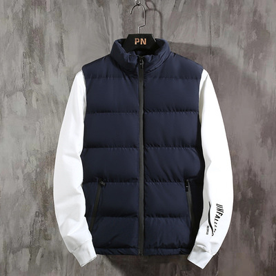 Transfronterizo otoño y invierno chaleco de hombre chaleco de color sólido marca de moda coreana engrosado caliente hombre gran camisa de hombro de pareja