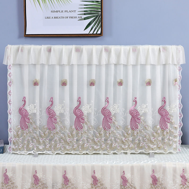 TV cubierta de polvo 50 pulgadas 55 pulgadas 65 tela de cubierta de TV LCD para arrancar sin toallas de encaje