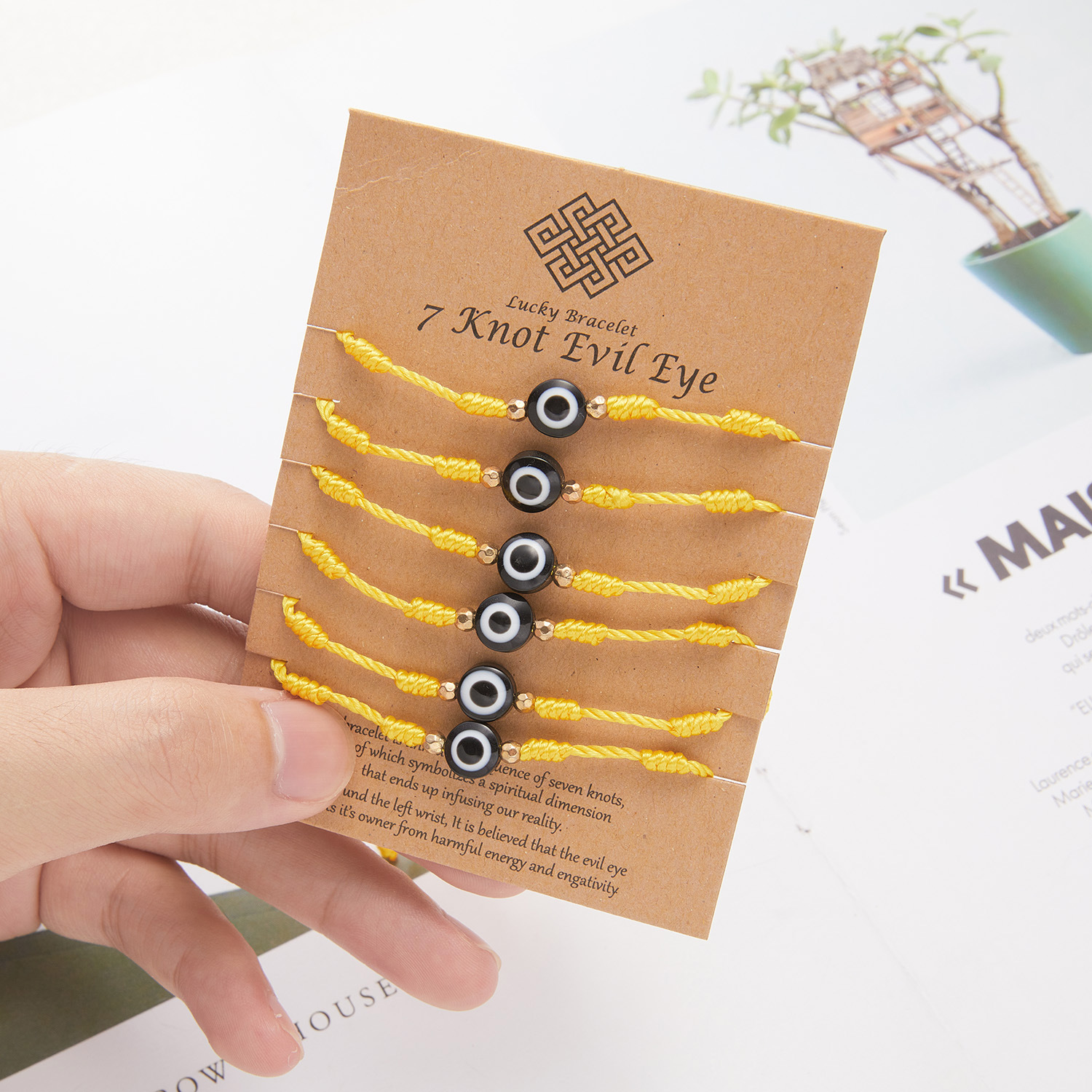 Fashion Eye Alloy Resin Knitting Unisex Bracelets 1 Piece