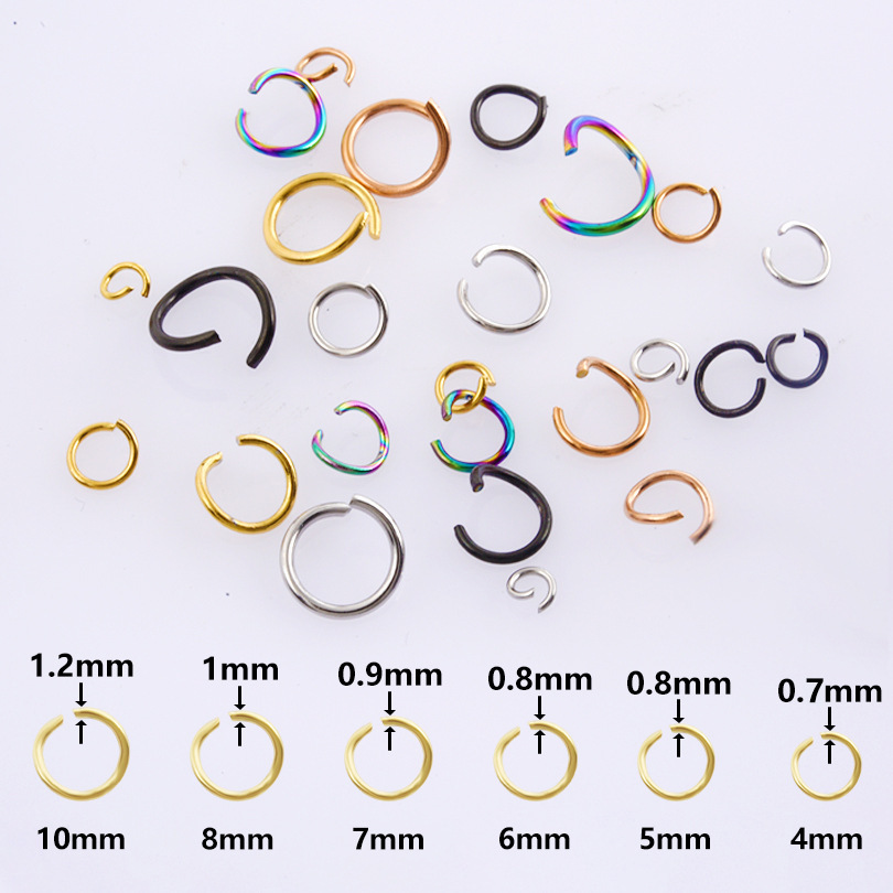 304不锈钢开口圈单圈闭口圈diy饰品配件项链手链钥匙连接C圈现货