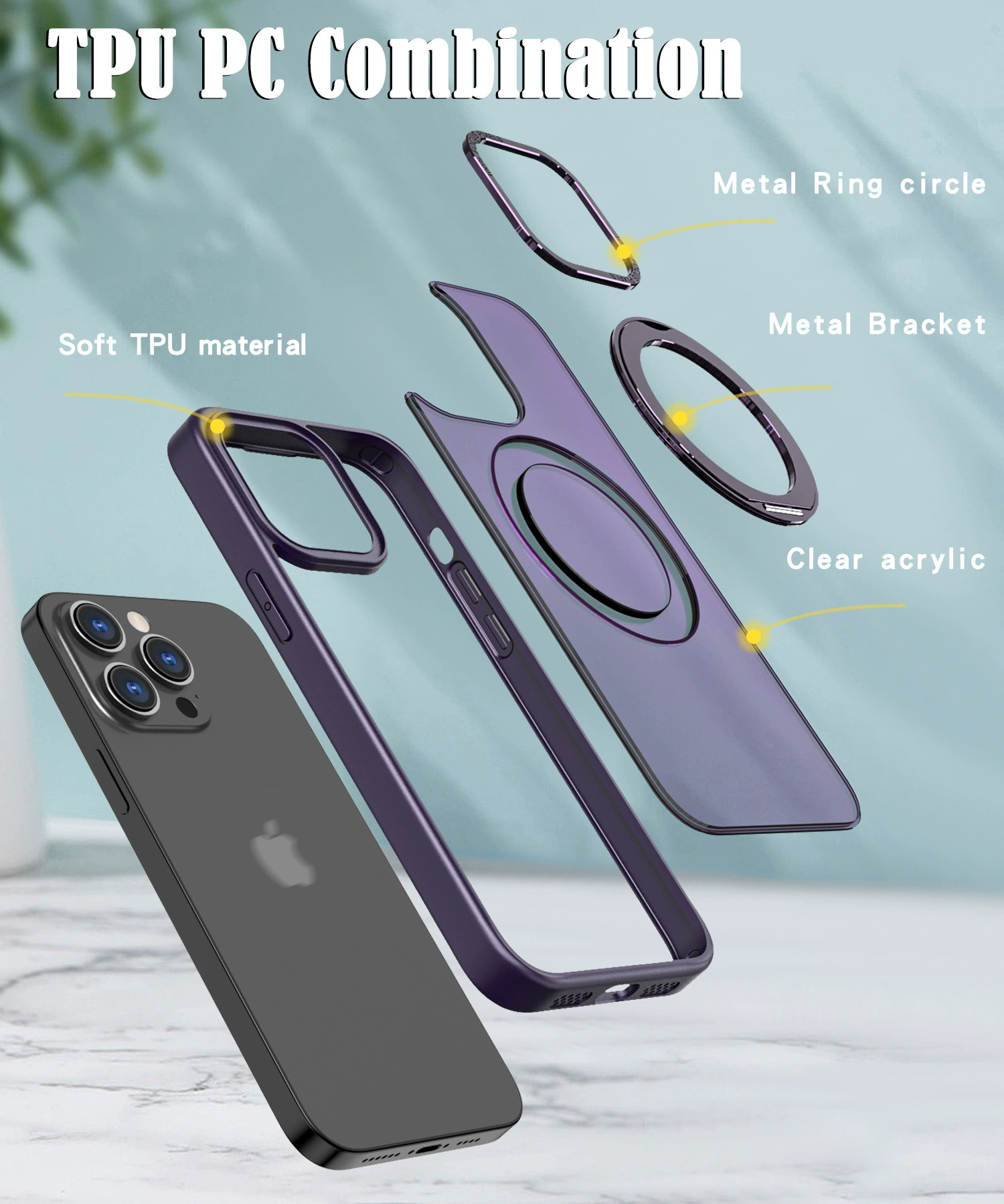Чехол для Apple, совместимый с телефоном, iPhone 15 Pro, защитный чехол, защита от падения