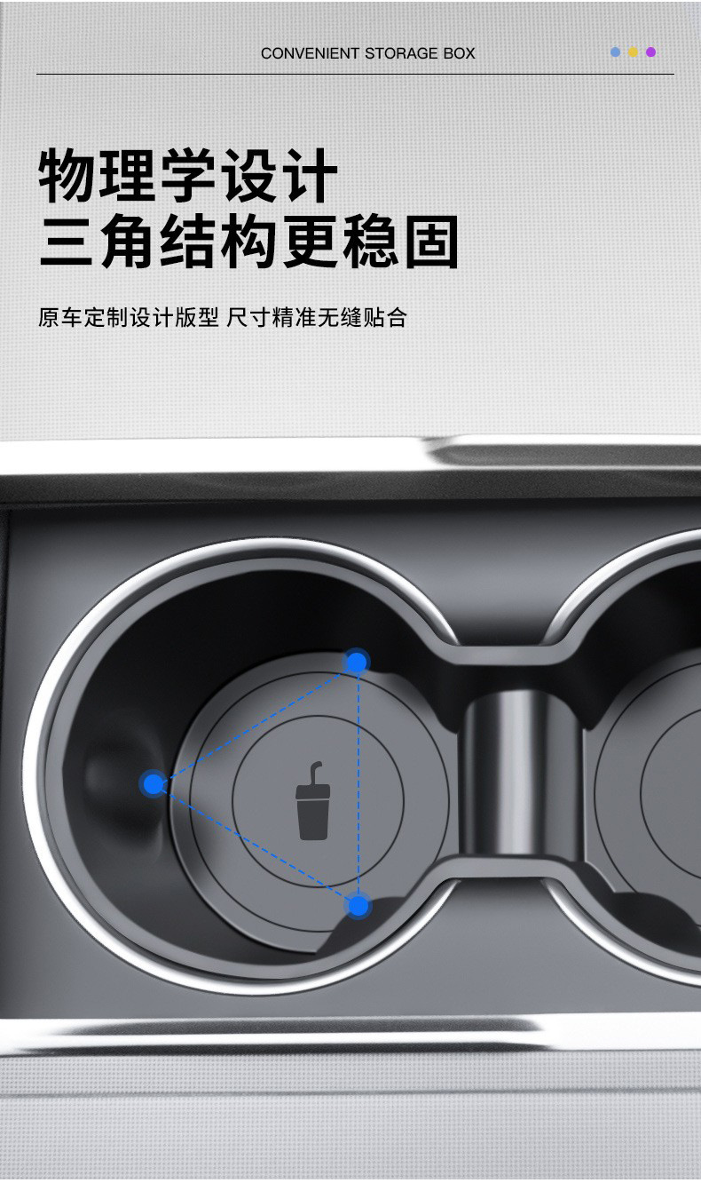 Cross-Border Applicable for the New Model Y/3 Tesla Center Console Cup Holder Model Yl Cup Holder Limiter Wholesale