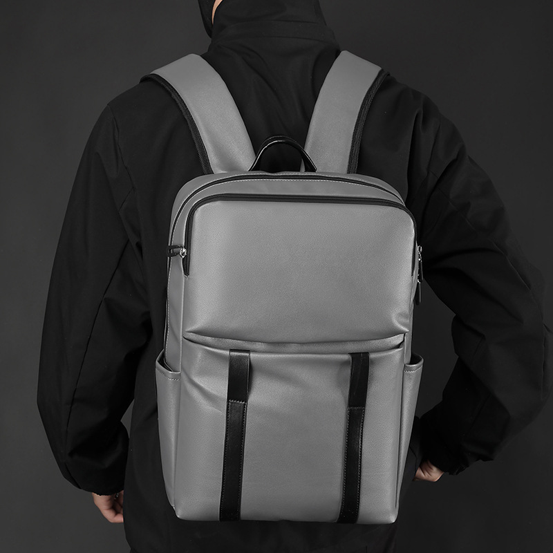 Transfronterizo moda mochila de viaje de los hombres de trabajo de viaje bolsa de computadora PU de moda de gran capacidad mochila estudiante
