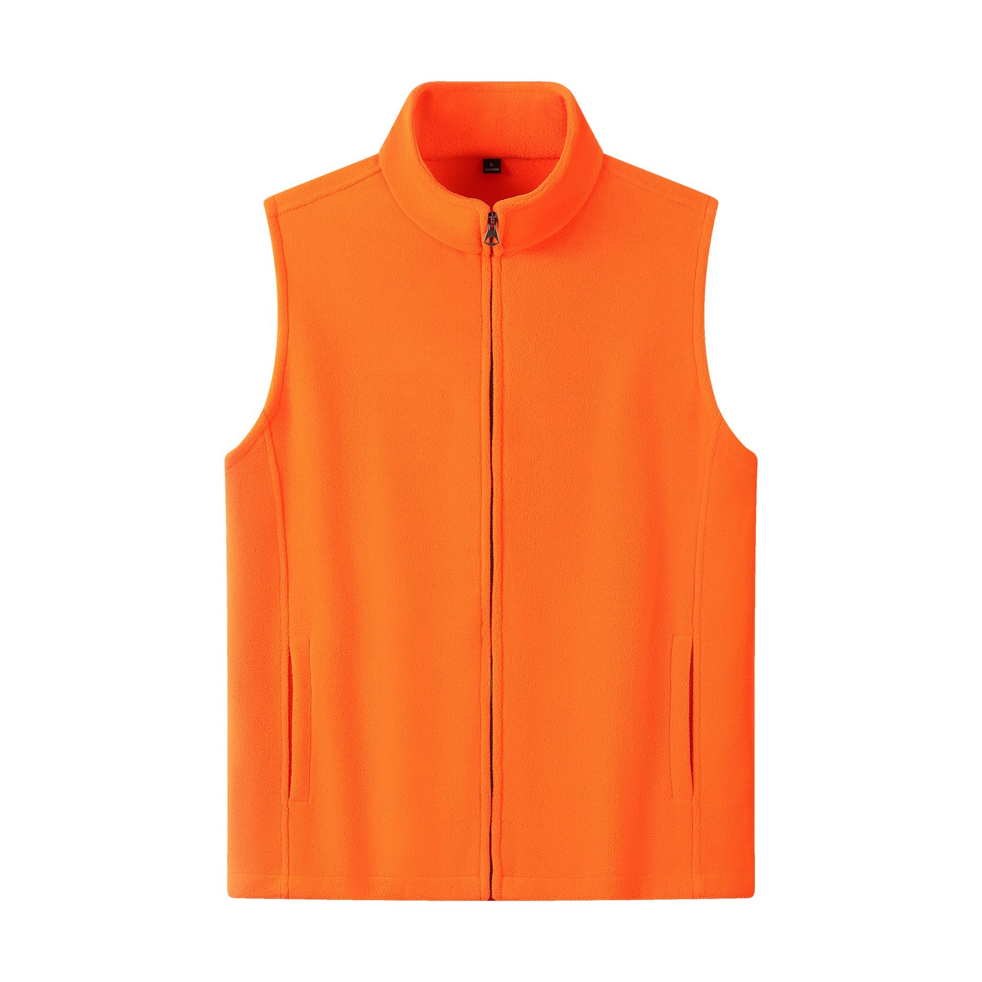 Doble cara agitando chaleco de cuello de terciopelo hombre y mujer invierno cálido y terciopelo grueso cardinera con cremallera chaleco de hombro chaqueta