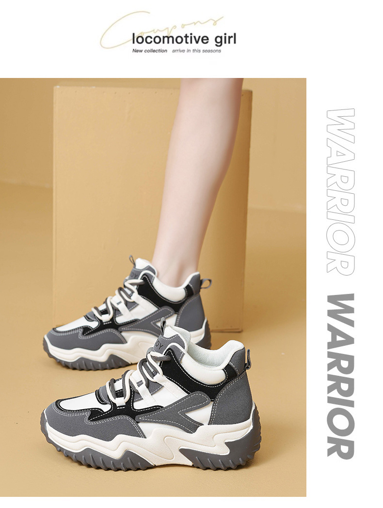 Stivali alla moda in mesh traspirante color block, nuovi stivali da donna casual con soletta rialzata e tacco alto_voghion.com