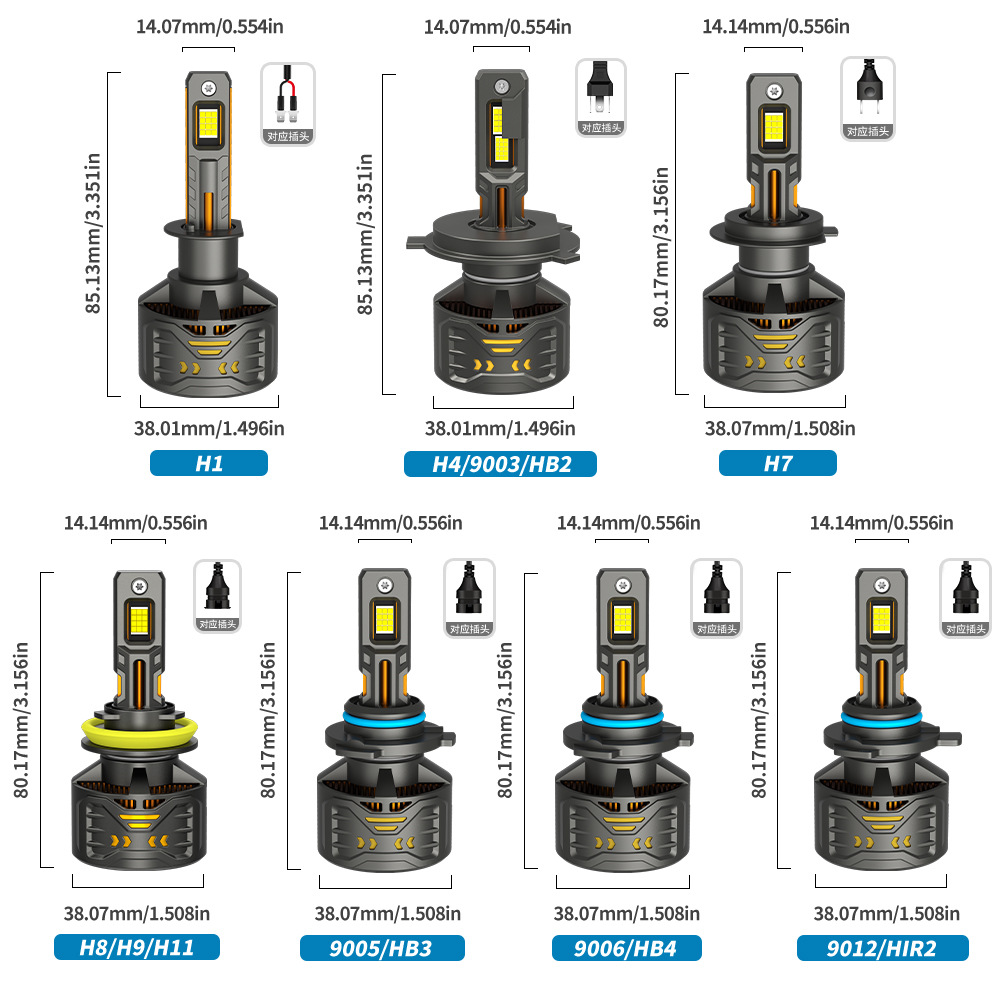 SENROBO explotó transfronterizamente el nuevo faro LED H4H7 bombilla de alta potencia tubo de cobre súper brillante en todo image 5