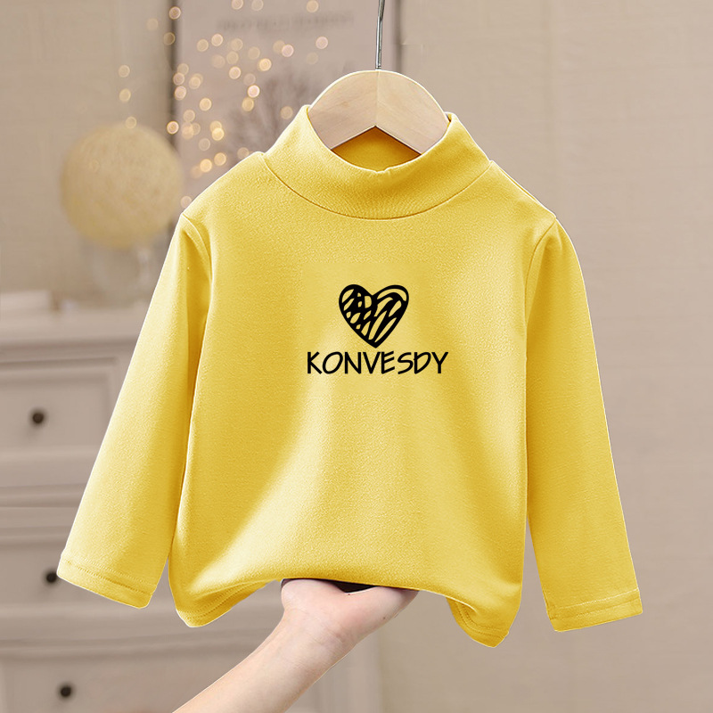 Otoño e Invierno Niños y Niñas Ropa de Otoño de una sola pieza superior medio y pequeños niños de cuello alto 3-10 años de edad los niños de terciopelo ropa interior térmica base image 5