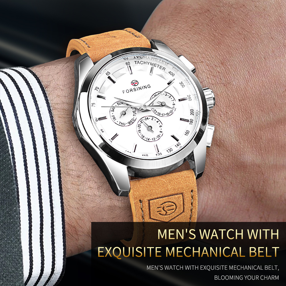 Men's Mechanical Watch Automatic Functional Glow In The Night_voghion.com