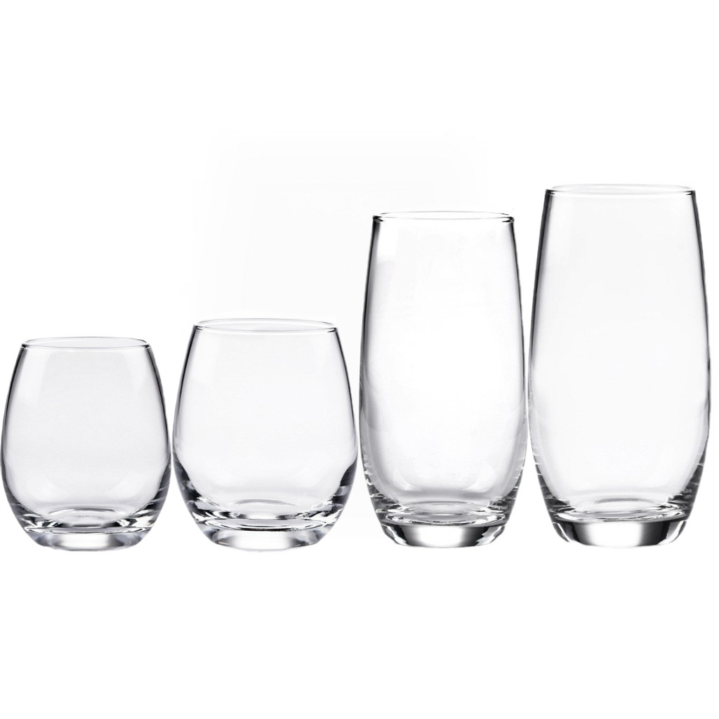 Huevo grueso en forma de taza de bebida fría taza de jugo de leche taza de bebida taza de cerveza taza de licores taza de vidrio impresión logotipo al por mayor