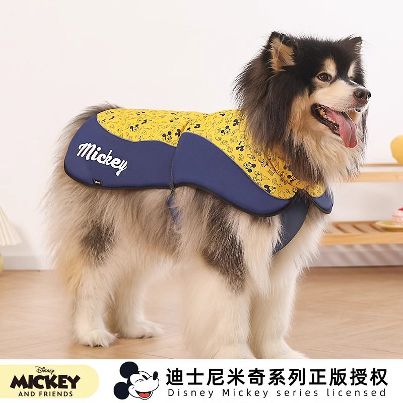 Disney Pet Ropa Mickey traje de asalto perro de cabello dorado grande traje de lluvia perro otoño invierno