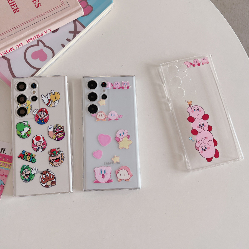Suitable for Samsung S26Ultra Apple Iphone17 Mario Star Kirby Mobile Phone Case A57 Protective Cover Suitable for Samsung S26Ultra Apple Iphone17 Mario Star Kirby Mobile Phone Case A57 Protective Cover