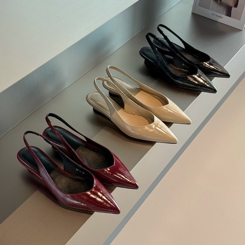 Sandalias de Cuña para Mujer, Microfibra, Punta Fina