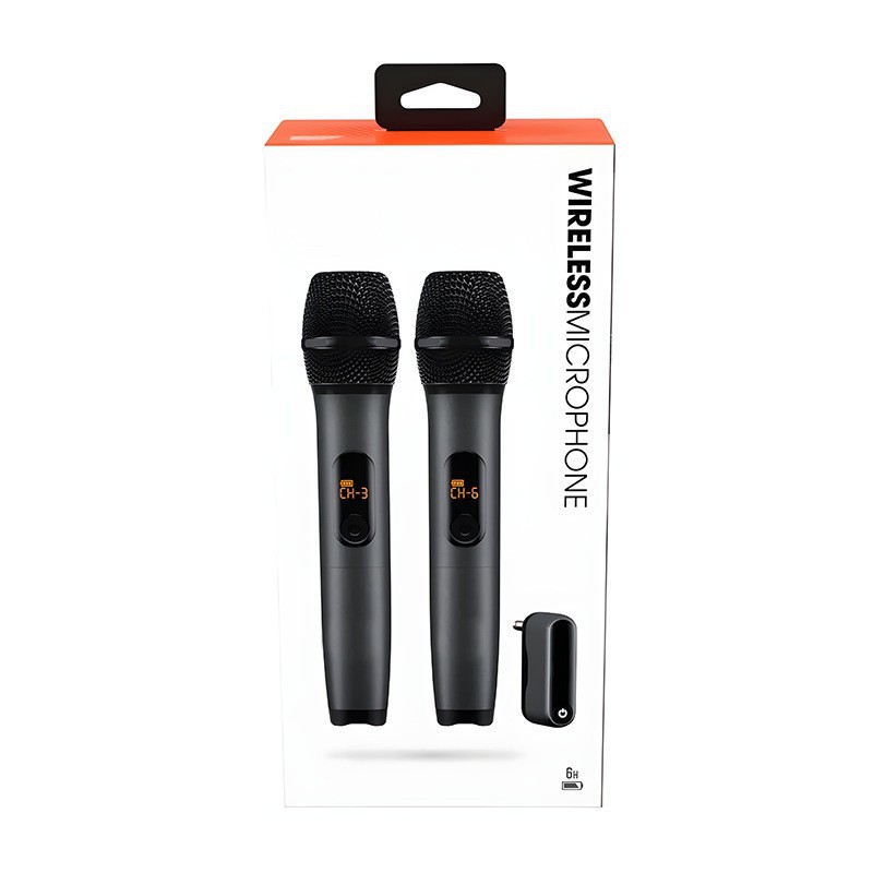 Partyboxwirlessmic Wireless Microphone Receiver One for Two Home Outdoor Audio Singing Performance