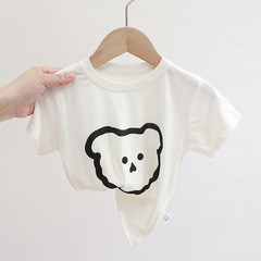 2023 summer new style boys and girls t-shirt baby casual children's short-sleeved t-shirt one drop shipping Korean style children's clothing