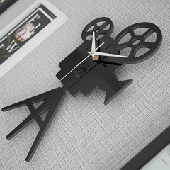 高分子_B03電影主題發光照片牆黑白現代簡約裝飾組合相框LED燈帶