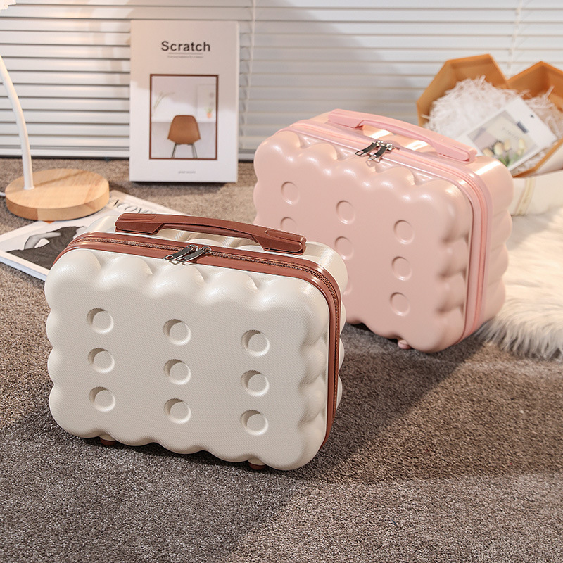 2024 nuevo estuche cosmético portátil de 14 pulgadas, equipaje pequeño, recuerdo femenino de dibujos animados, caja de almacenamiento, caja de regalo de embalaje al por mayor