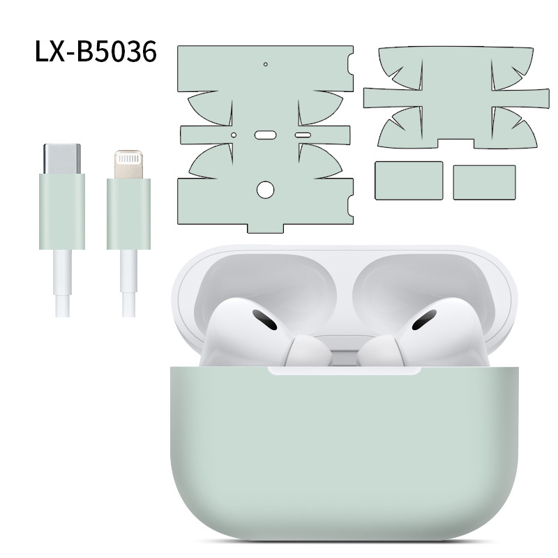 Adecuado para pegatinas de AirPods Pro2/Pro3, textura mate, película para auriculares Apple, película protectora de cobertura total