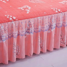 床群罩单件花边床罩床裙式遮盖三件套韩版15m18米20m隔脏床单