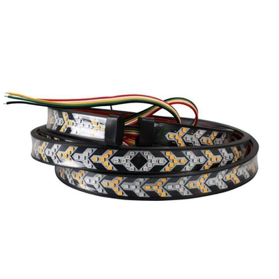 60inch Pickup Truck Light Strip 48 Led Fishbone Tail Light High Brightness Reversing Light Turn Signal Brake Light Led Pickup Truck Tail Box (Brake light) - wiring-width-2cm-wide-1m