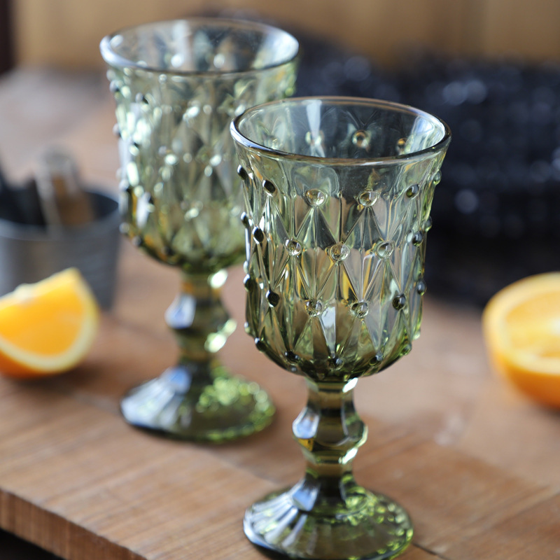 Green wineglass