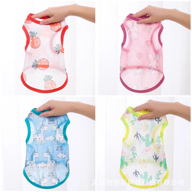 Dog Clothes Summer Thin Sunscreen Clothes Teddy Beaumi Bichon Small Dog Cute Vest Pet Cat Clothes Dog Clothes Summer Thin Sunscreen Clothes Teddy Beaumi Bichon Small Dog Cute Vest Pet Cat Clothes