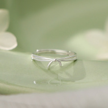 乾佳S925纯银蝴蝶结戒指甜美小清新公主唯美少女感小众手饰代发