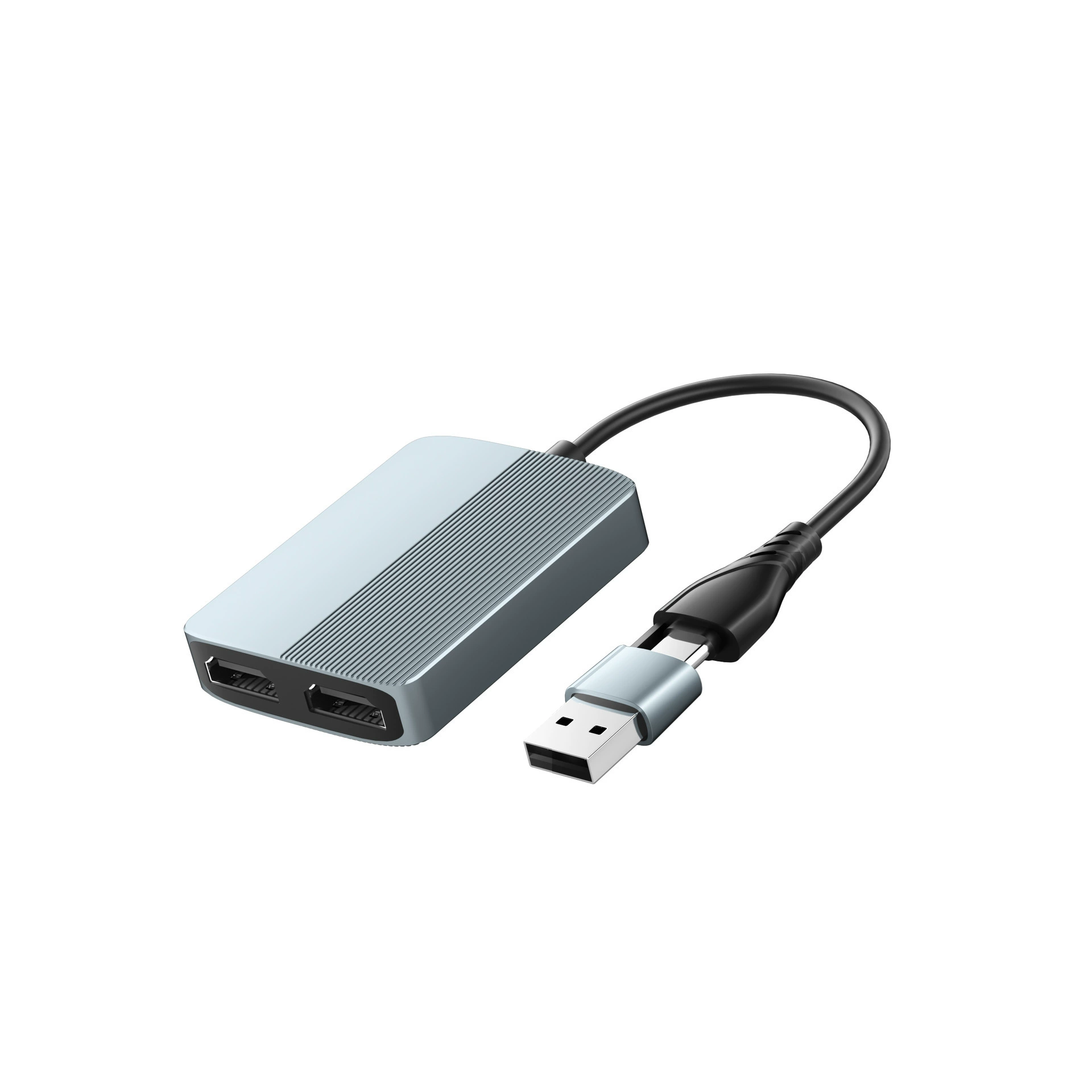 Док-станция с трансграничным типом C + USB2-в-одном, двойной преобразователь HDMI, разветвитель USB3.0, док-станция расширения