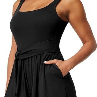 European and American Fashion Sports Women's Yoga Shorts Cut Out Beautiful Back Lace-up Fitness Clothing Vest Jumpsuit