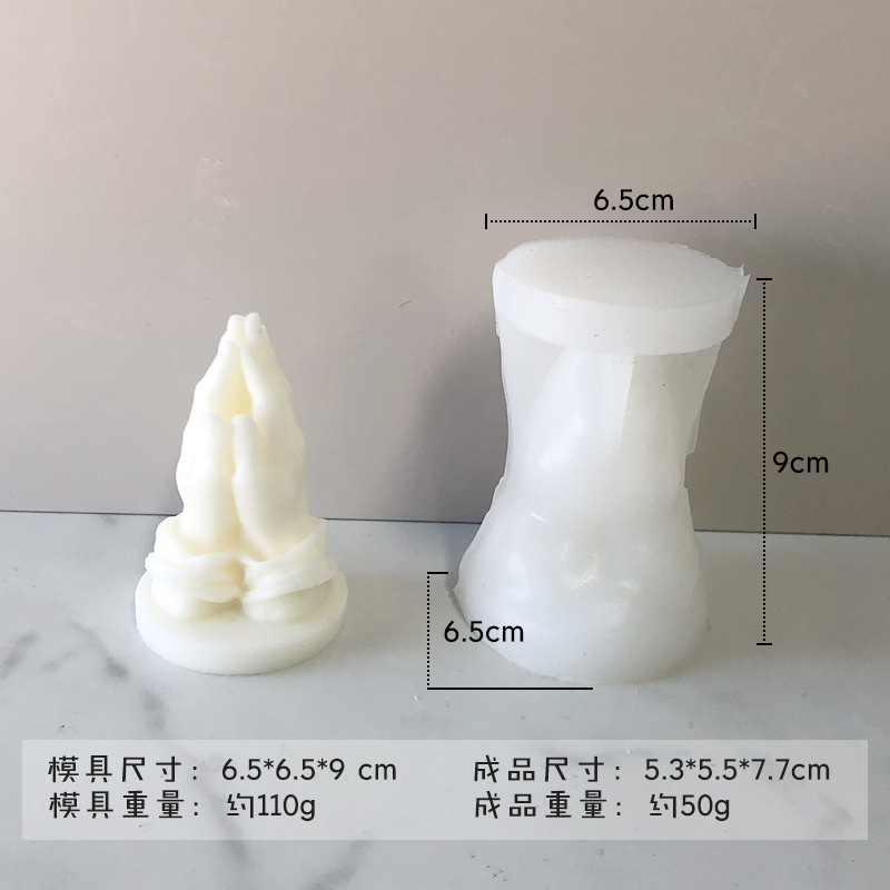 Dedo vela de silicona molde DIY dedo medio Bier gesto aromaterapia yeso decoración candelabro herramienta abrasiva