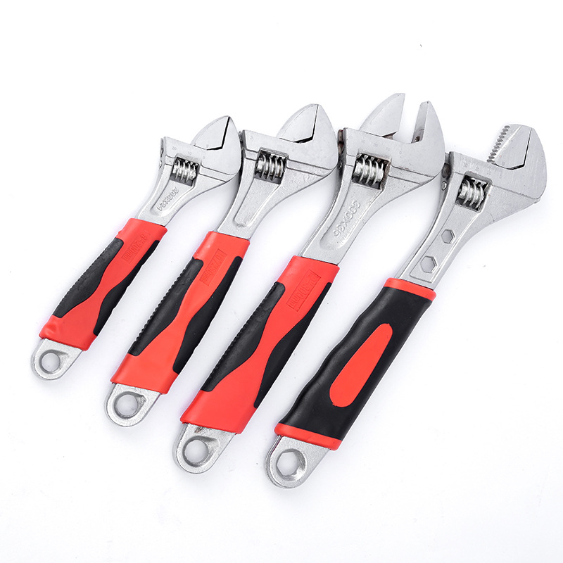 Manufacturer wholesale open-ended adjustable wrench with handle adjustable wrench auto repair machine pipe repair multi-functional adjustable wrench tool