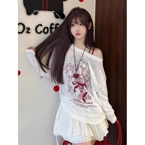 Sun Protection Shirt for Women - Loose Fit, Bamboo Joint Ribbed Fabric, Oversized, Ultra-Thin Summer Long-Sleeve T-Shirt with Simple and Stylish Design