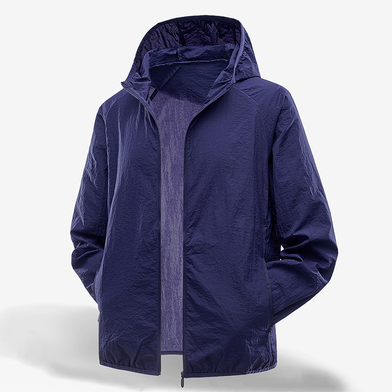 Lightweight Portable Windbreaker for Men, Cross-Border Commuting, Breathable, Anti-Static, Breathable Outdoor Windproof Nylon Lightweight Jacket