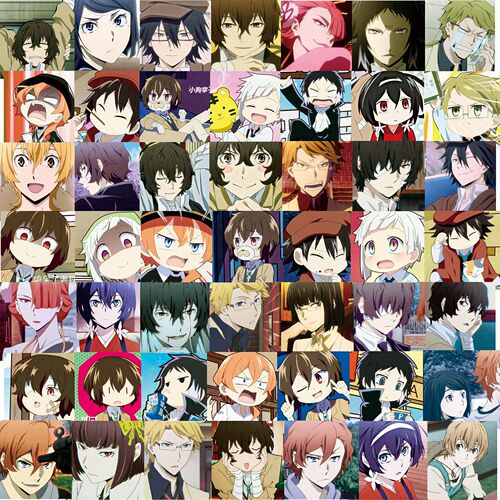 Handbook anime Bungou Stray Dogs stickers Dazai Osamu Black Zai double black Nakahara Chuuya peripheral diary decorative stickers