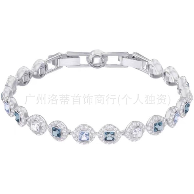 施家高版本恶魔之眼手镯采用施华洛元素世奇灵动方糖天鹅手链女环|undefined