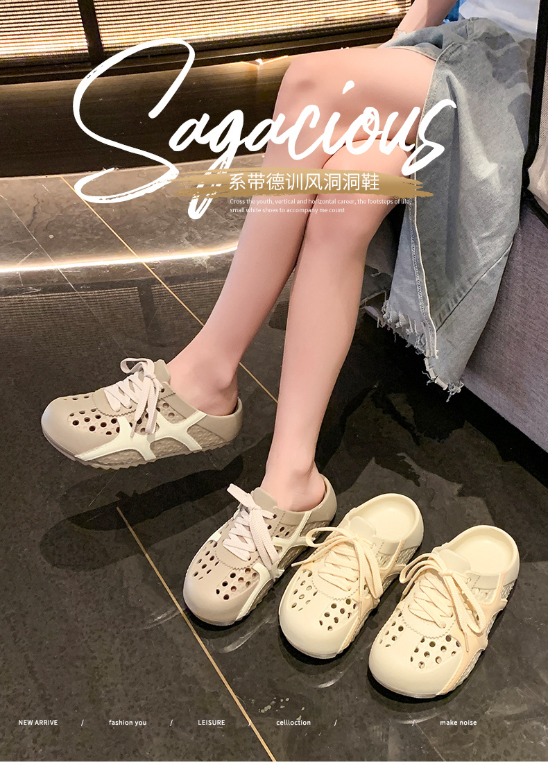 Dép sandal nữ xỏ ngón đế bệt lỗ thoáng khí, quai mềm dễ chịu — EN36 Hạnh chi tiết 3