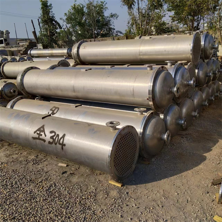 二手304不锈钢换热器 50平方蒸汽对流管式冷凝器 碳钢列管冷凝器