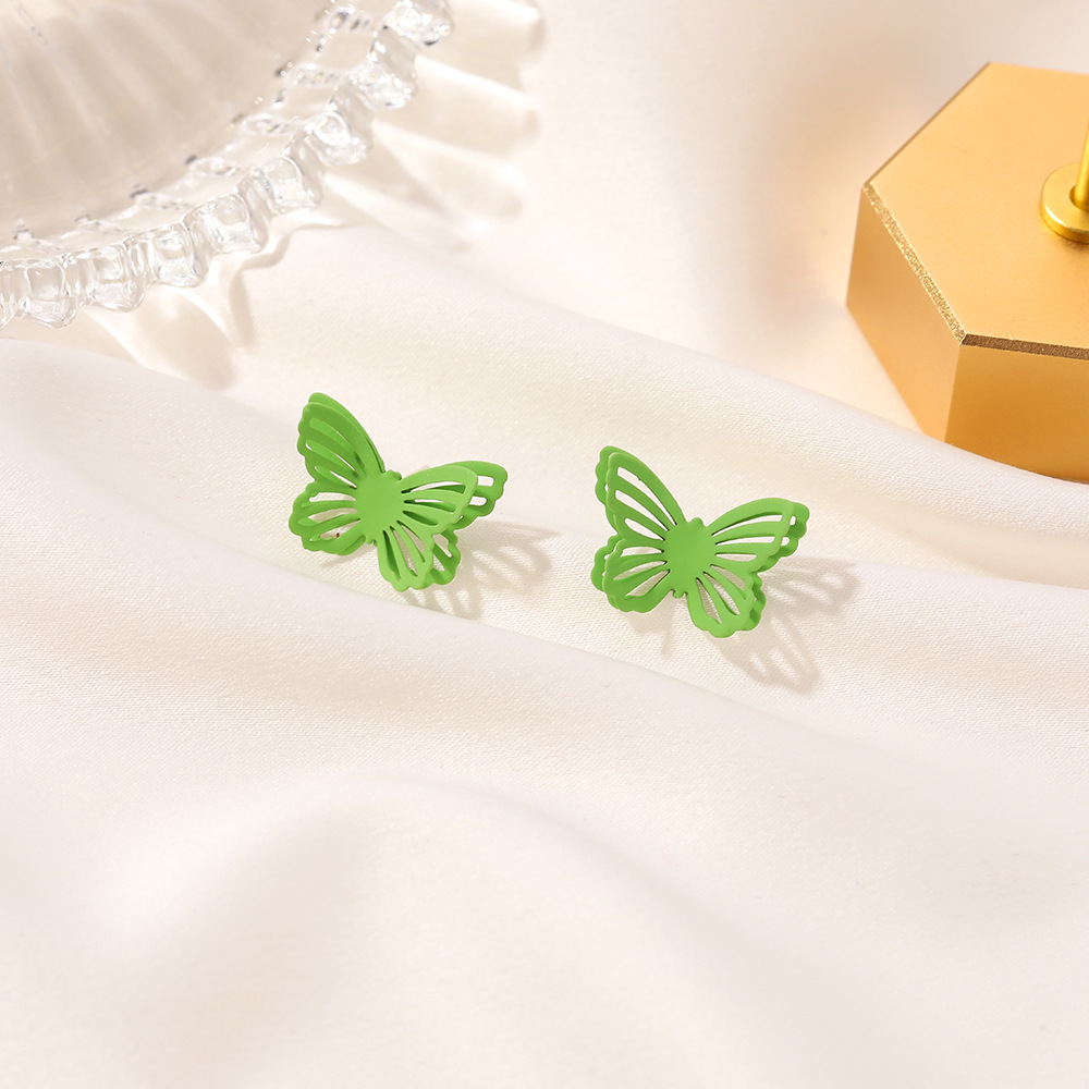 Boucles D&#39;oreilles Papillon Simples display picture 4