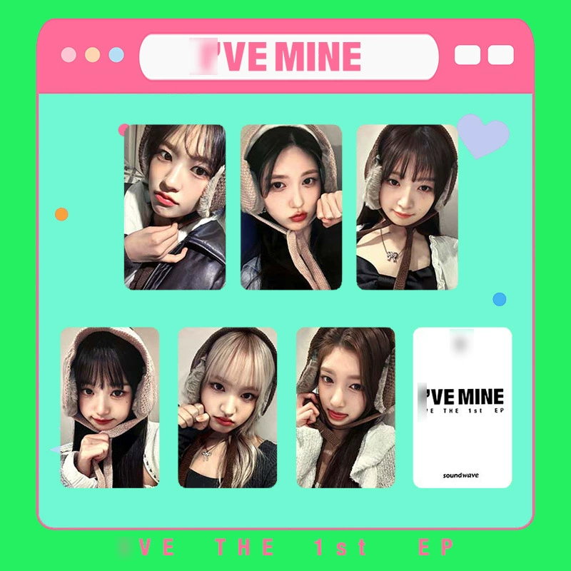 Набор фотокарточек IVE "I've Mine" — 54×85 мм, двухсторонние ламинированные карты, 6 шт в наборе